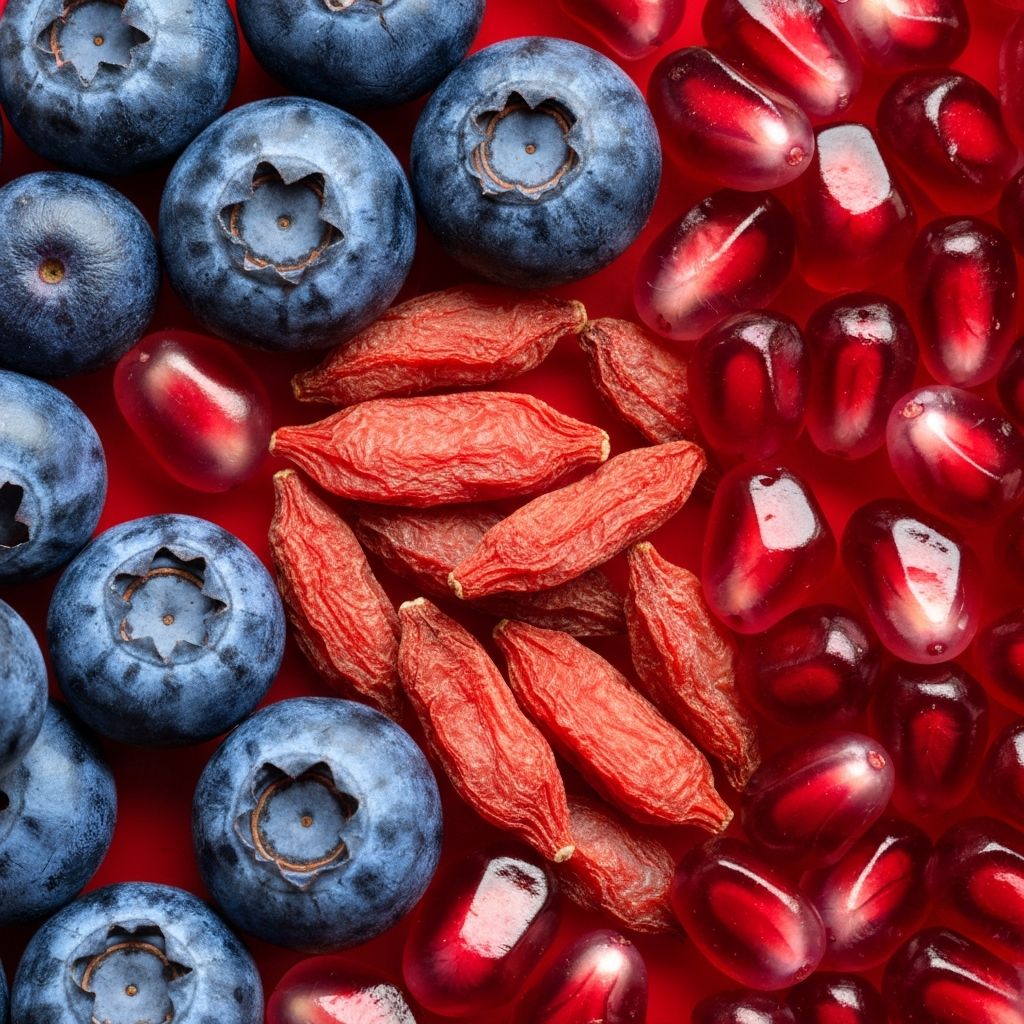 Fresh berries with antioxidants